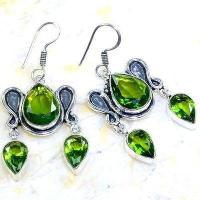 Per 637a boucles pendants oreilles peridot 14gr 10x15mm achat vente bijou argent 925