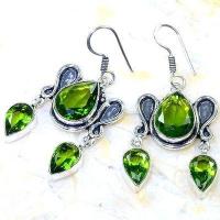 Per 637b boucles pendants oreilles peridot 14gr 10x15mm achat vente bijou argent 925