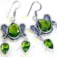 Per 637c boucles pendants oreilles peridot 14gr 10x15mm achat vente bijou argent 925