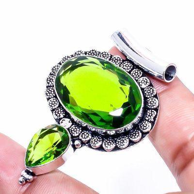 Per 650c pendentif pendantt peridot 18gr 18x28mm achat vente bijou ethnique argent 925