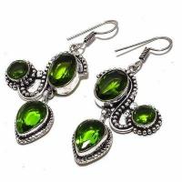 Per 651b boucles pendants oreilles peridot 10x15mm 16gr achat vente bijou argent 925