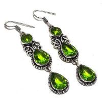 Per 654a boucles pendants oreilles peridot 10x15mm 15gr achat vente bijou argent 925