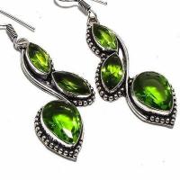 Per 655c boucles pendants oreilles peridot 10x15mm 15gr achat vente bijou argent 925