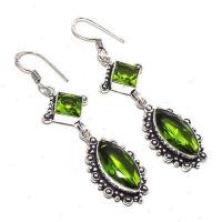 Per 657a boucles pendants oreilles peridot 10x20mm 14gr achat vente bijou argent 925