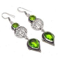 Per 664a boucles pendants oreilles peridot 12x18mm 14gr achat vente bijou argent 925