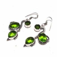 Per 667b boucles pendants oreilles peridot 10x15mm 15gr achat vente bijou argent 925