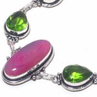 Per 674c bracelet peridot agate rose 26gr 10x15mm achat vente bijou ethnique argent 925