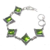 Per 690a bracelet peridot 17gr 10x10mm achat vente bijou ethnique argent 925