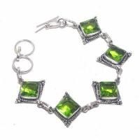 Per 690d bracelet peridot 17gr 10x10mm achat vente bijou ethnique argent 925