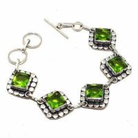 Per 703d bracelet peridot 19gr 12x12mm achat vente bijou ethnique argent 925