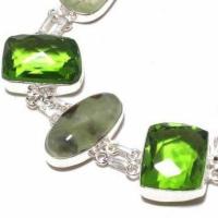 Per 714c bracelet prehnite peridot 27gr 15x20mm achat vente bijou ethnique argent 925