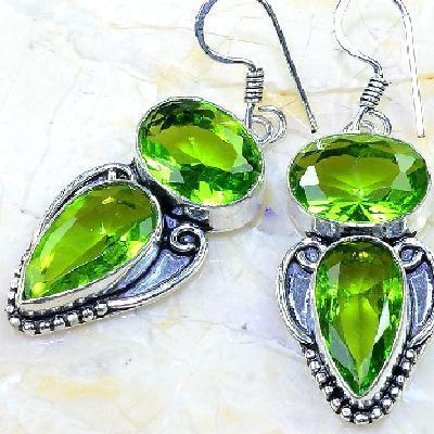 Per 732b boucles pendants oreilles peridot 15gr achat vente bijou argent 925