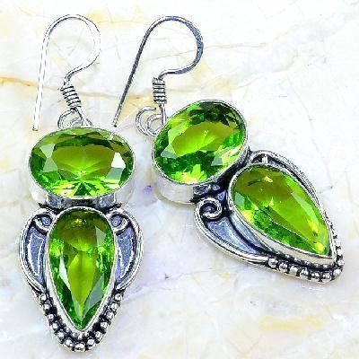 Per 732b boucles pendants oreilles peridot 15gr achat vente bijou argent 925