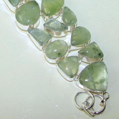 Prn 032c collier parure sautoir prehnite achat vente bijou argent 925