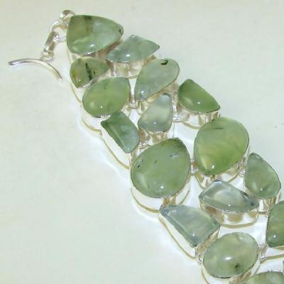 Prn 032c collier parure sautoir prehnite achat vente bijou argent 925