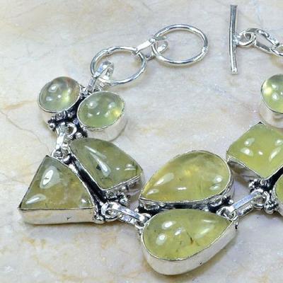 Prn 043b bracelet prehnite achat vente bijou argent 925