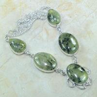 Prn 045a collier parure sautoir prehnite achat vente bijou argent 925