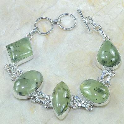 Prn 051a bracelet prehnite achat vente bijou argent 925