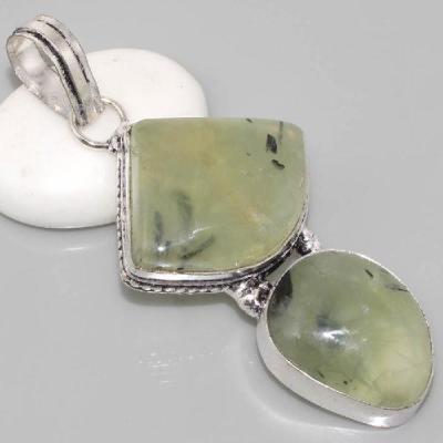 Prn 061a pendentif prehnite pendant achat vente bijou argent 925 