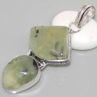 Prn 061c pendentif prehnite pendant achat vente bijou argent 925 