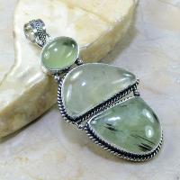 Prn 073a pendentif prehnite pendant achat vente bijou argent 925