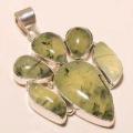 Prn 078a pendentif prehnite pendant achat vente bijou argent 925 1