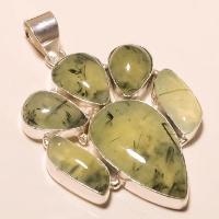 Prn 078a pendentif prehnite pendant achat vente bijou argent 925