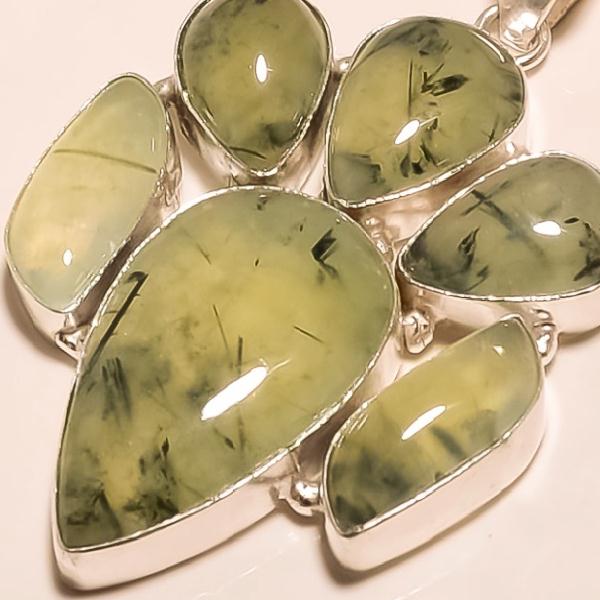 Prn 078b pendentif prehnite pendant achat vente bijou argent 925