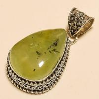 Prn 128b pendentif prehnite pendant achat vente bijou argent 925 