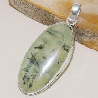 Prn 133b pendentif pendant prehnite achat vente bijou argent 925 