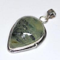 Prn 170a pendentif pendant prehnite 50mm 15gr achat vente argent 925