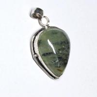 Prn 170b pendentif pendant prehnite 50mm 15gr achat vente argent 925