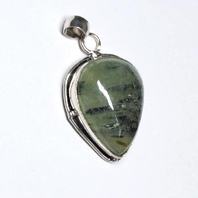 Prn 170a pendentif pendant prehnite 50mm 15gr achat vente argent 925