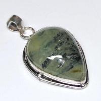 Prn 170c pendentif pendant prehnite 50mm 15gr achat vente argent 925