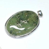 Prn 172a pendentif pendant 70mm 35x50mm 33gr prehnite verte ethnique achat vente bijou argent 925