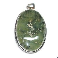 Prn 172c pendentif pendant 70mm 35x50mm 33gr prehnite verte ethnique achat vente bijou argent 925