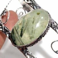 Prn 236c bracelet torque 20x30mm 36gr prehnite verte ethnique achat vente bijou argent 925