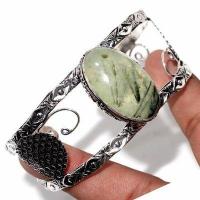 Prn 236d bracelet torque 20x30mm 36gr prehnite verte ethnique achat vente bijou argent 925