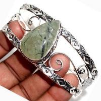 Prn 238a bracelet torque 20x30mm 36gr prehnite verte ethnique achat vente bijou argent 925