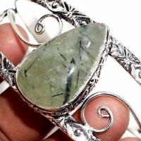 Prn 238c bracelet torque 20x30mm 36gr prehnite verte ethnique achat vente bijou argent 925