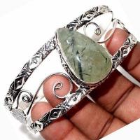 Prn 238d bracelet torque 20x30mm 36gr prehnite verte ethnique achat vente bijou argent 925