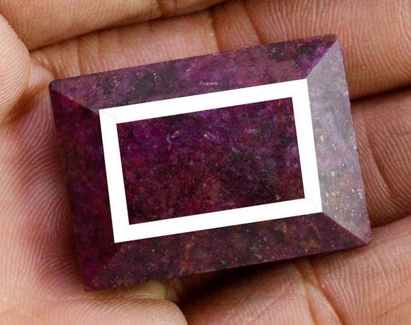 Pt 0031a rubis cachemire inde pierre taillee facettee collection loisirs creatifs achat vente