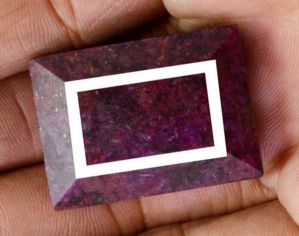 Pt 0031b rubis cachemire inde pierre taillee facettee collection loisirs creatifs achat vente