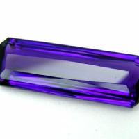 Pta 031c amethyste baguette 38x14x11mm 55carats bresil pierre semi precieuse