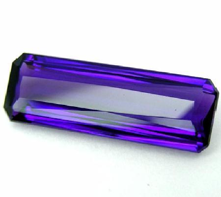 Pta 031c amethyste baguette 38x14x11mm 55carats bresil pierre semi precieuse