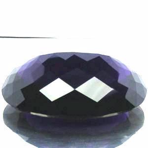 Pta 044a amethyste ovale 43x22x17mm 127carats uruguay pierre semi precieuse