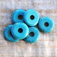 Ptq 002b donut 38mm perle turquoise howlite reconstituee 1