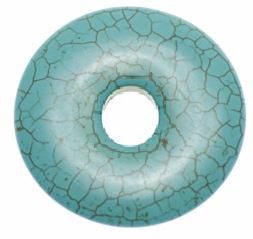 Ptq 017a donut 35mm perle turquoise howlite reconstituee 1