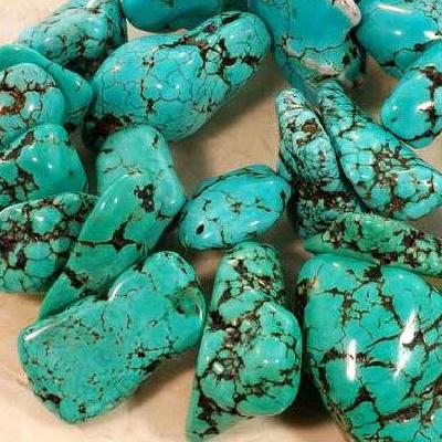 Ptq 025b perle turquoise naturelle bleue 20x30x35 achat vente loisirs creatifs