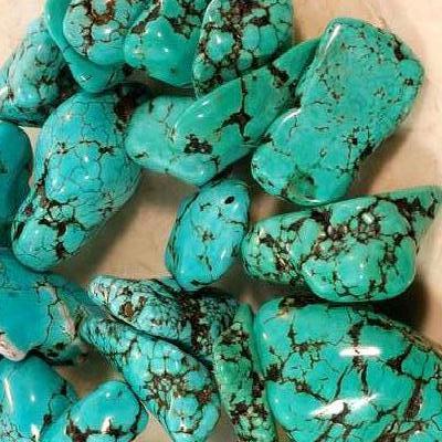 Ptq 026a lot perle turquoise naturelle bleue 20x15 achat vente loisirs creatifs